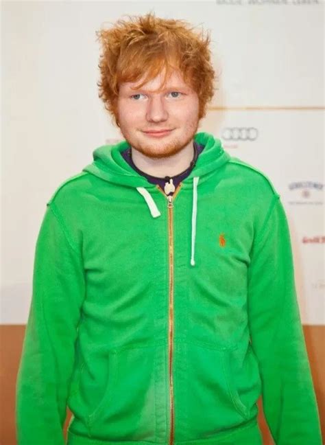 ed sheeran red carpet green hoodie